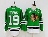 Chicago Blackhawks 19 Jonathan Toews Green Reebok Jersey,baseball caps,new era cap wholesale,wholesale hats